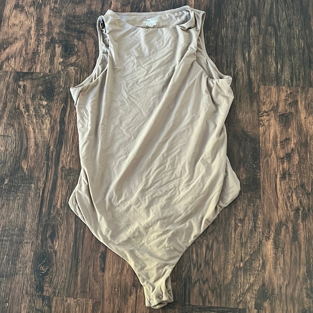 Skims Fits Everybody High Neck Bodysuit Umber 2X